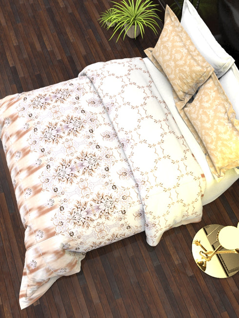 The White Moss DC London Double Bed 100% Cotton bedsheet with 2 pillow covers